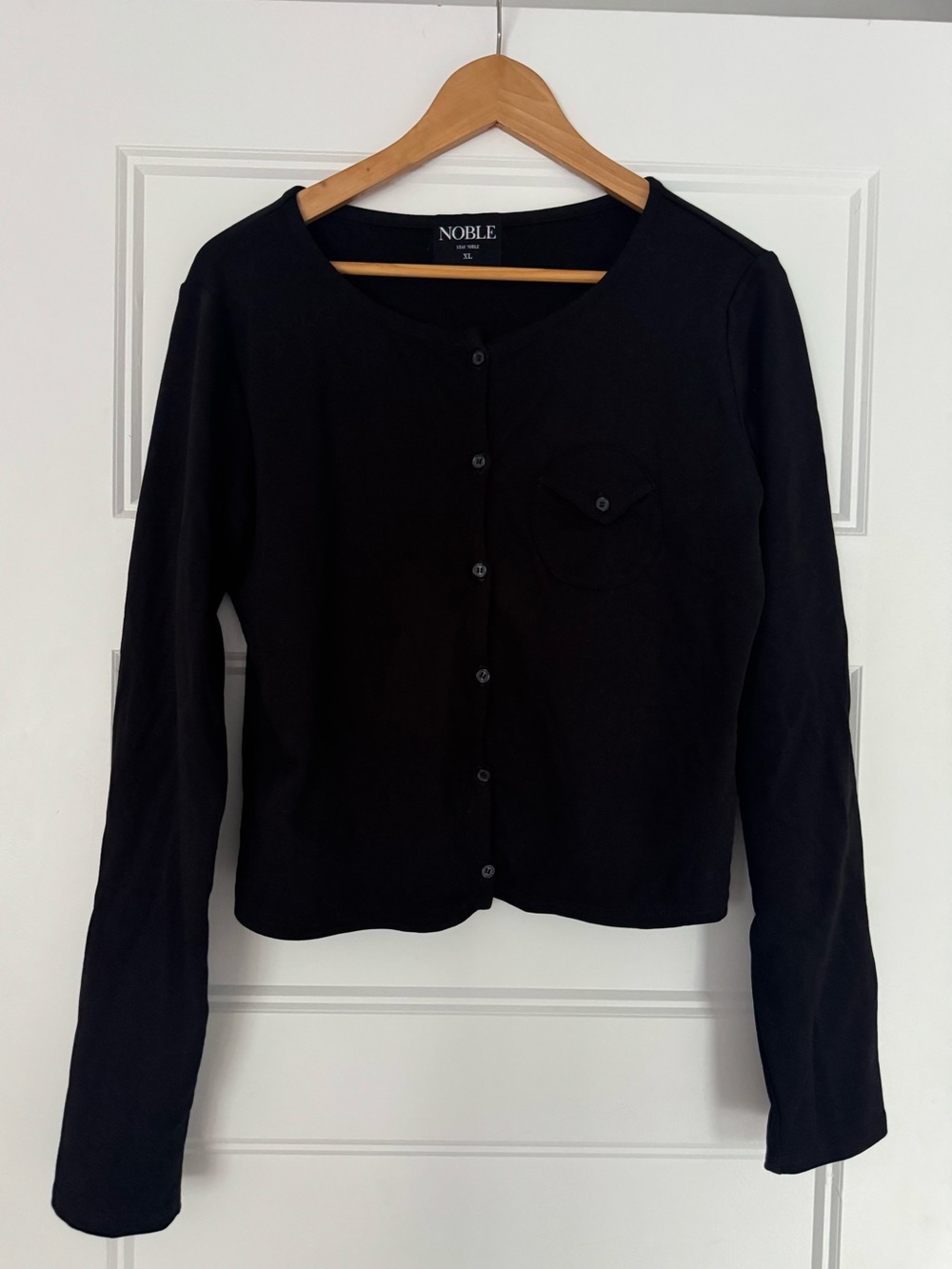 NOBLE Black Cardigan | Long Sleeve | XL